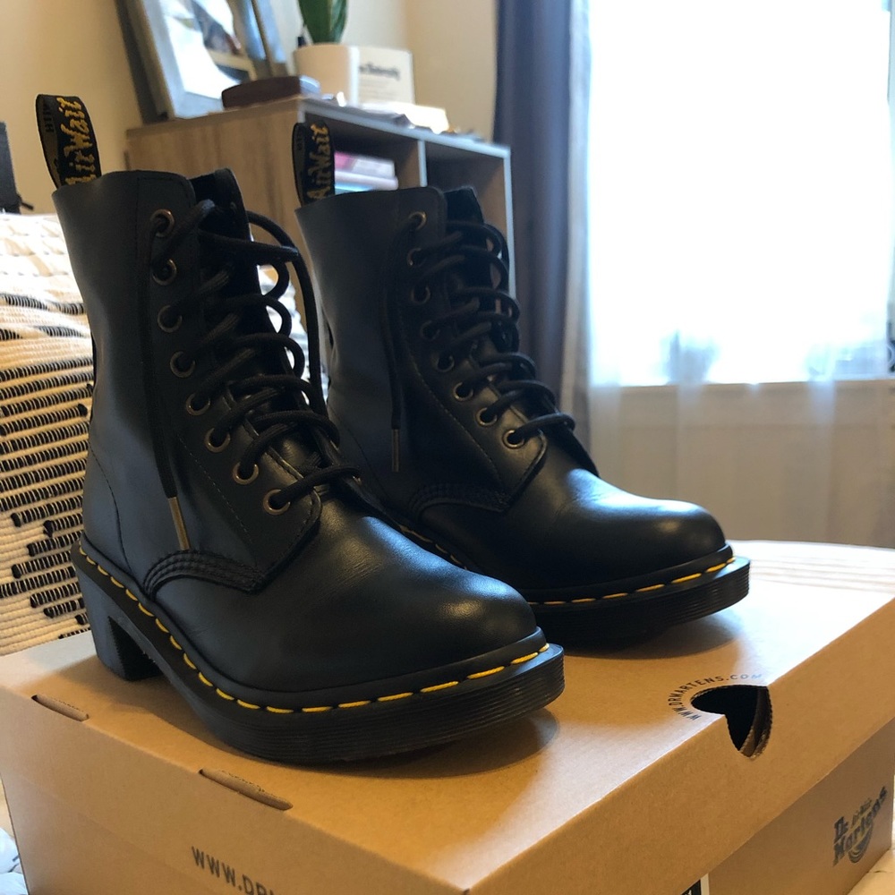 Dr. Martens Clemency Smooth Leather Heeled Boots